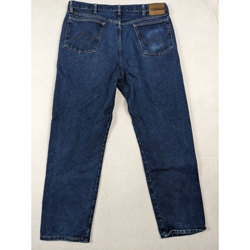 Wrangler Mens Jeans Size 38 x 32 Cotton Blue - Picture 10 of 14